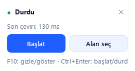Oyun içinden açılan Ovelio paneli